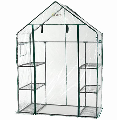 oGrow Walk-in Greenhouse with Shelves